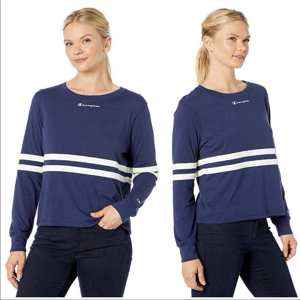Champion Women’s Heritage Long Sleeve Striped Shirt size XL